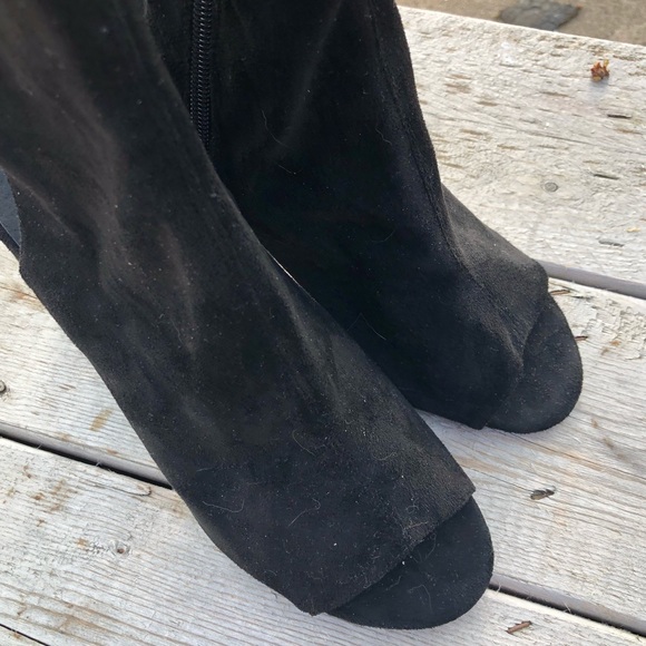 Jeffrey Campbell OTK Boots 8.5 Sandals Thigh High - Picture 7 of 13